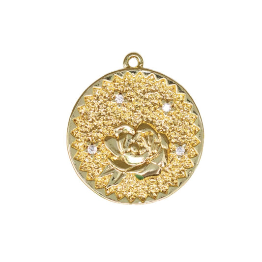 Rose Medallion Charm - Elisa Charms