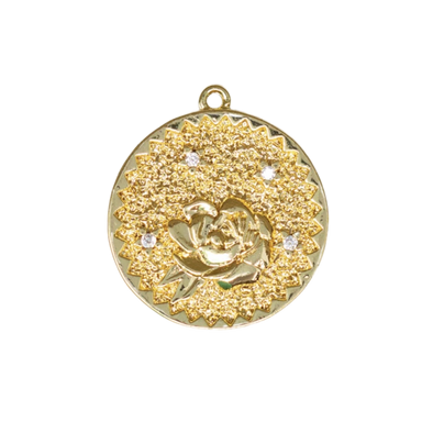 Rose Medallion Charm