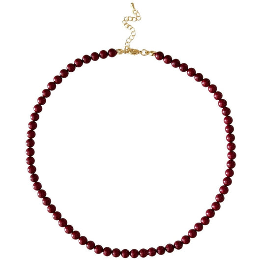Ruby Pearl Necklace - Elisa Charms