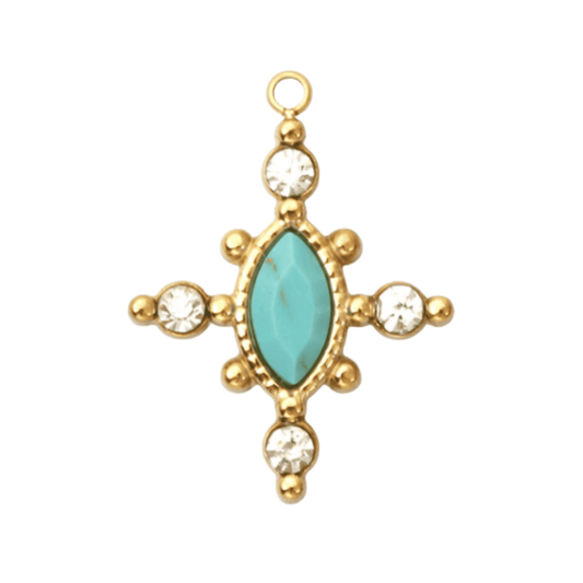 Turquoise Star Charm - Elisa Charms