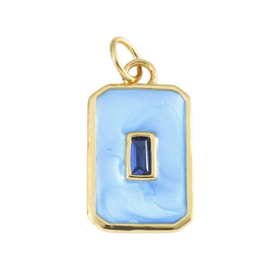 Two-tone blue stone charm - Elisa Charms