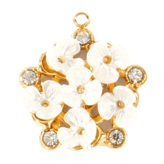 White Flowers Charm - Elisa Charms