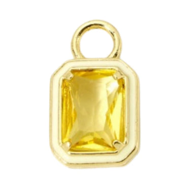 Yellow Bezel Gem Charm