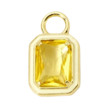 Yellow Bezel Gem Charm